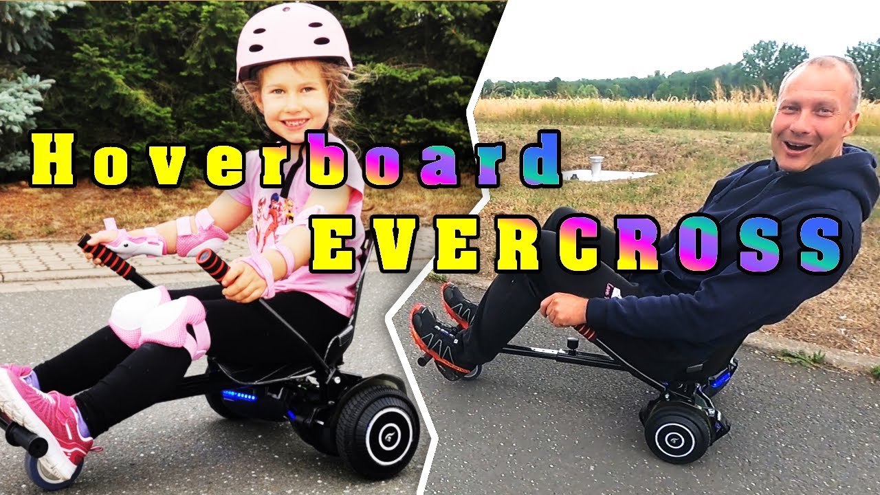 Hoverboard Gokart Evercross, Emely und auch Papa üben noch =)