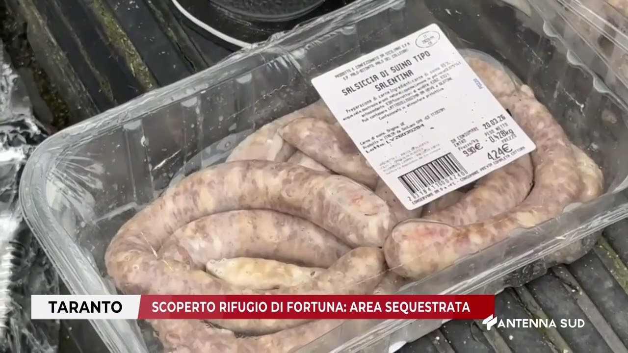 20 MARZO 2026 - TARANTO - SCOPERTO RIFUGIO DI FORTUNA: AREA SEQUESTRATA