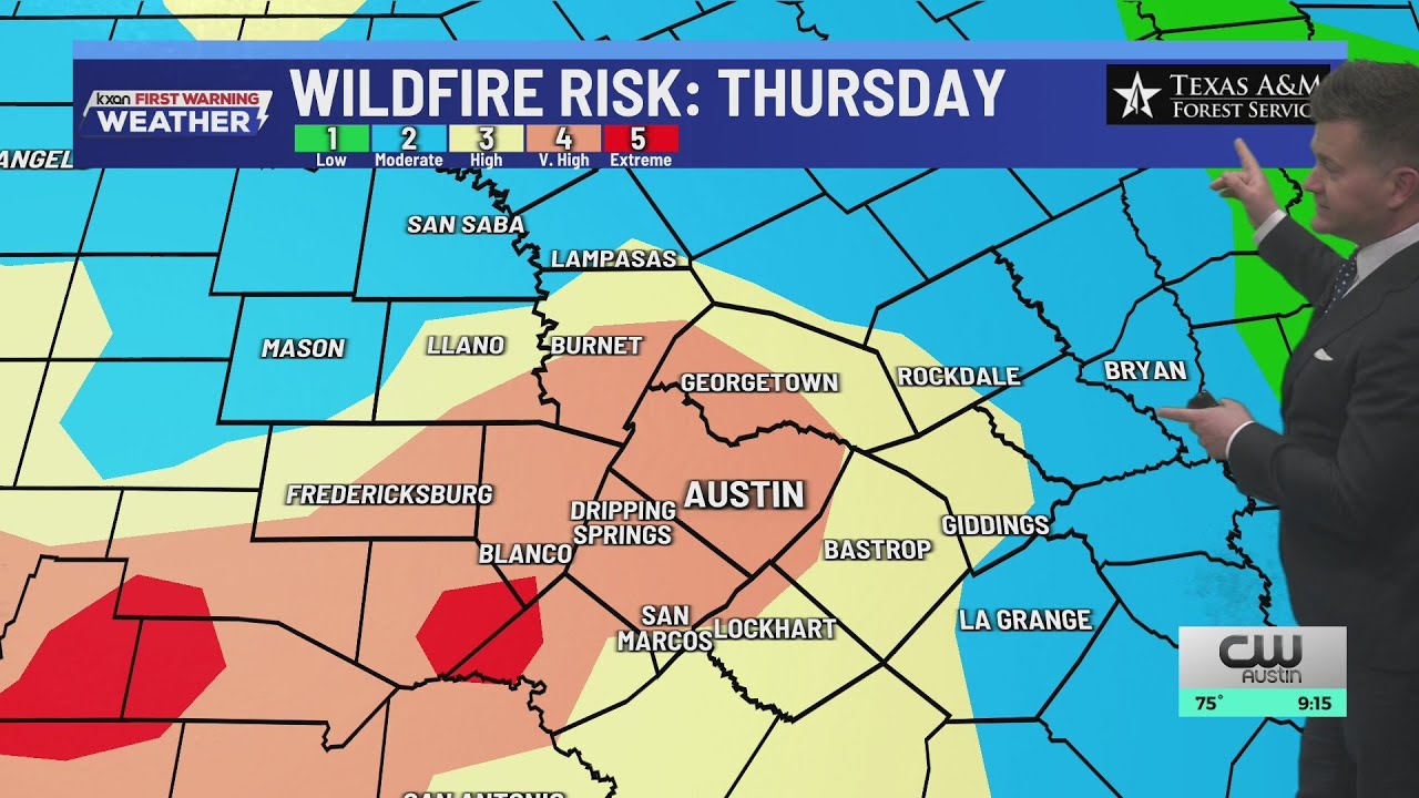Fire risk increasing for Thursday as a dry air blows in | KXAN Forecast (Feb. 25)