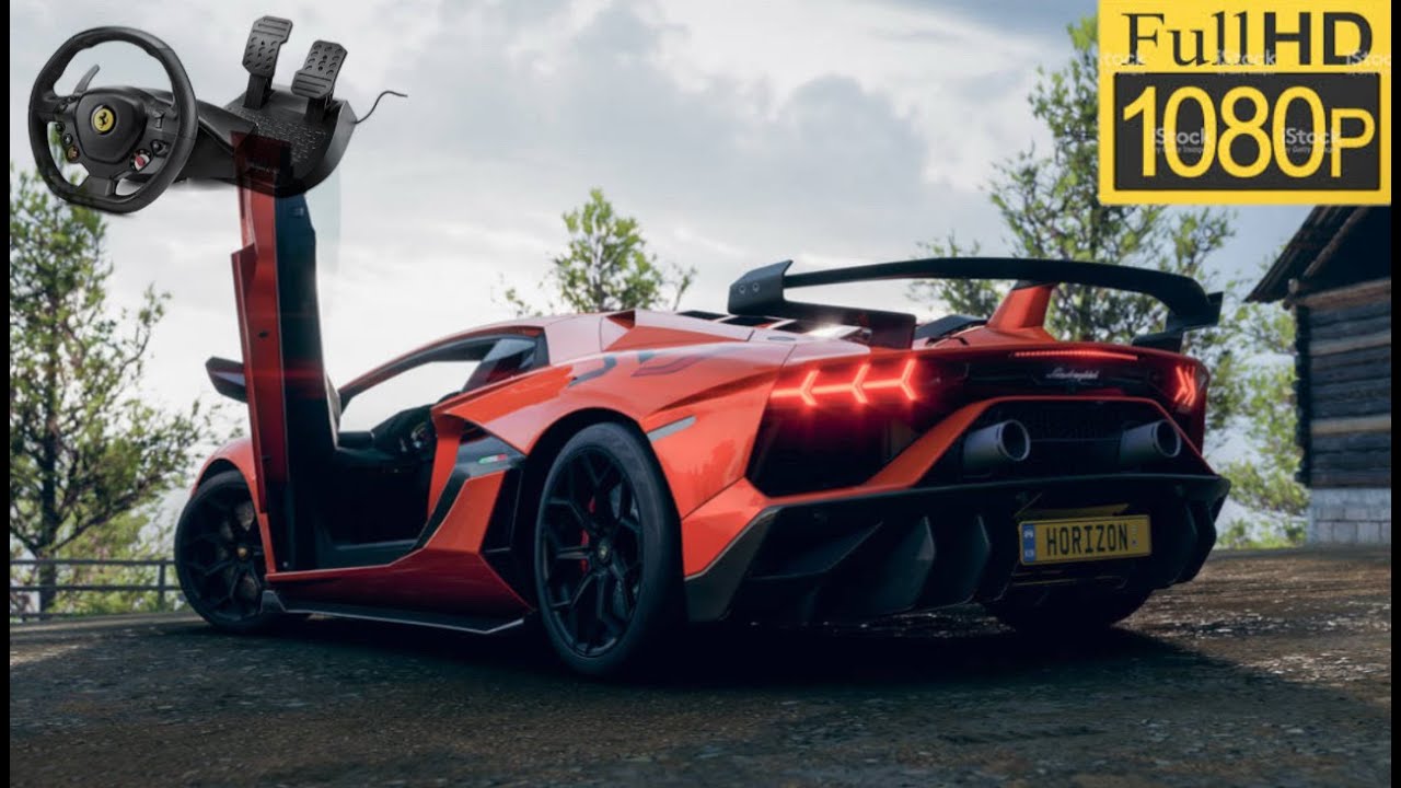 Lamborghini Aventador Driving with Thrustmaster T80  -Forza Horizon 5 || Full HD gameplay