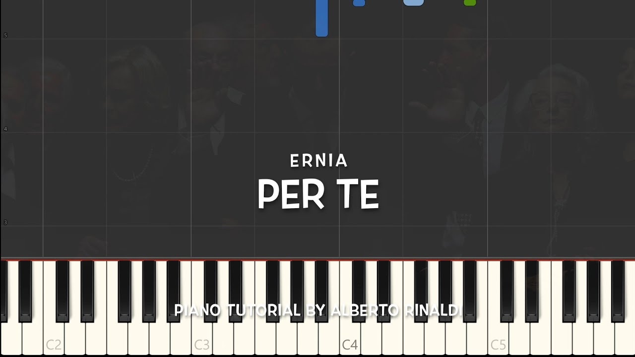 Ernia - Per te (Piano tutorial with Synthesia)