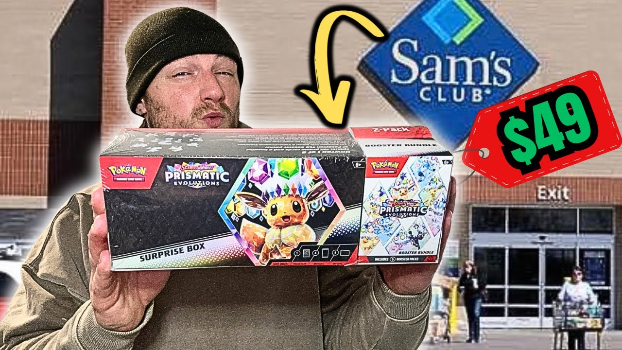 Эксклюзивное открытие набора Pokemon Prismatic Evolutions от Sam’s Club!