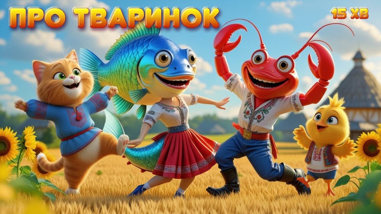 Mix 🐾 Пісеньки про тваринок | Танцювала риба з раком, Ціпа, Рудий Мурчик на тракторі й конику
