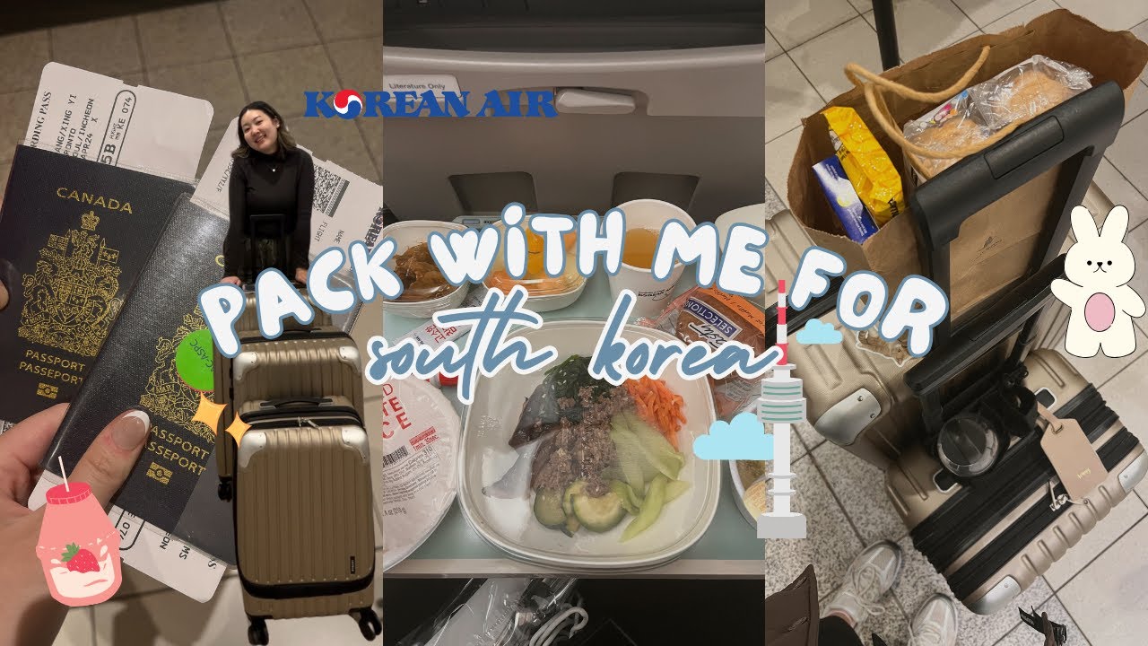 Pack with me for South Korea 🇰🇷 (NEW Luggage + Flying Korean Air!)