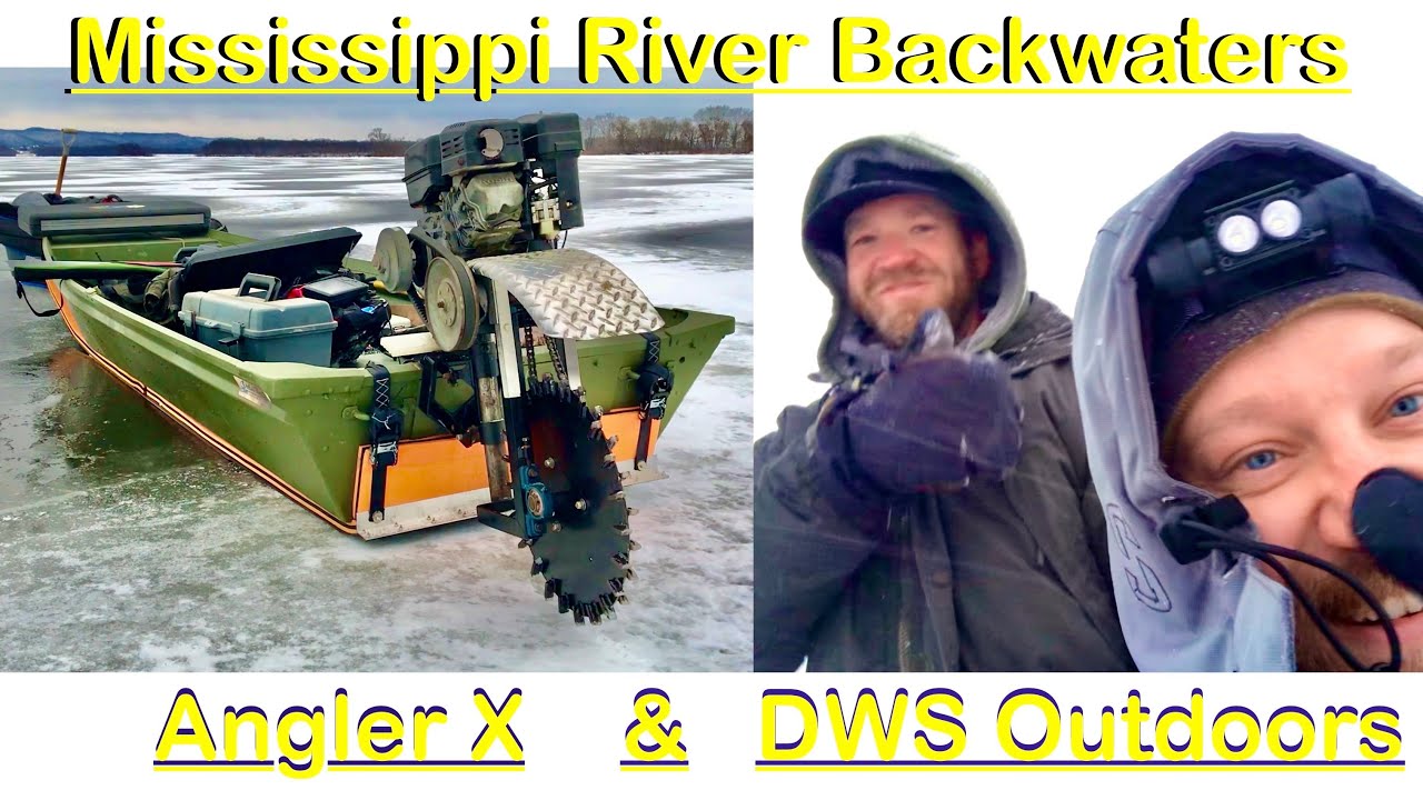 Ice Fishing The Mississippi River Backwaters with Angler X & DWS Outdoors!