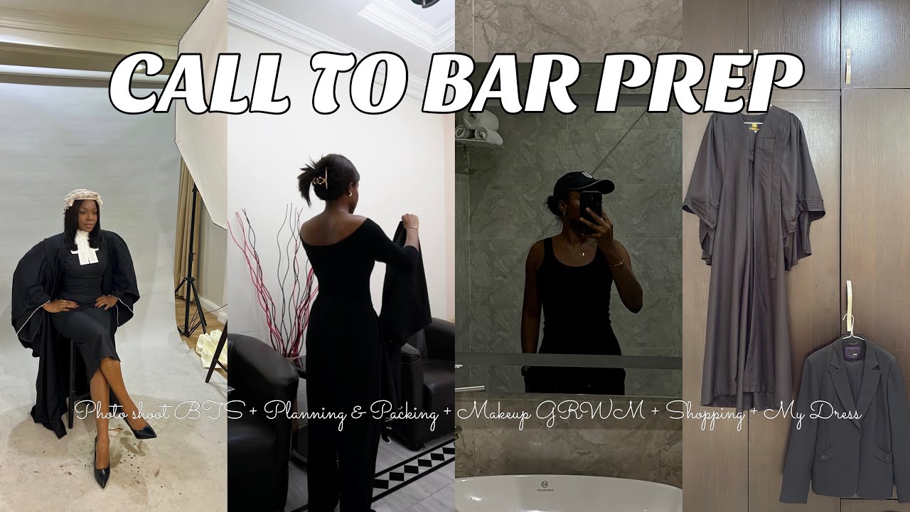 CALL TO BAR PREP👩🏾‍⚖️ : photoshoot BTS + the dress!! + shopping + new phone & more 