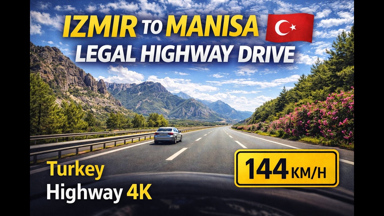 Turkey Highway Driving Experience | Izmir – Turgutlu Route | 4K Scenic Drive