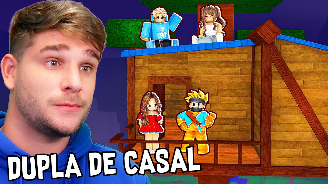 DUPLA DE CASAL SOBREVIVENDO 100 DIAS NA CASA NA ÁRVORE NO 99 NOITES NA FLORESTA