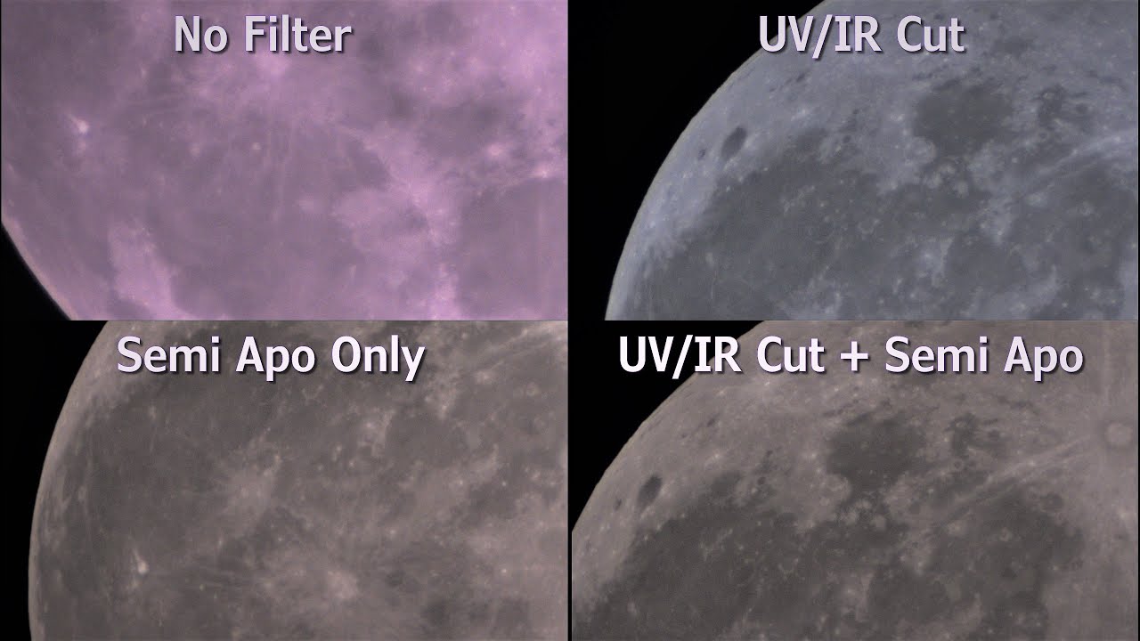 Baader UV/IR Cut vs Semi Apo filter - Lunar Test with Achromat Refractor