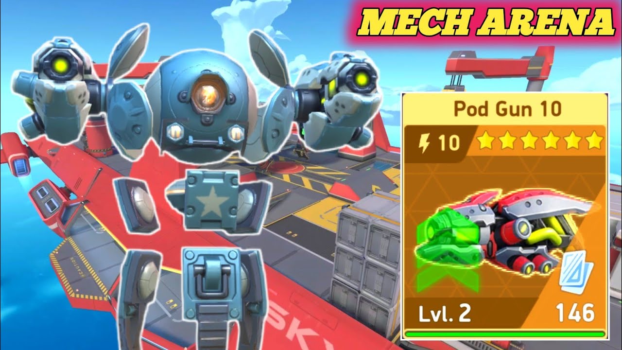 Max Surge Gameplay with Pod Gun 10 - Mech Arena