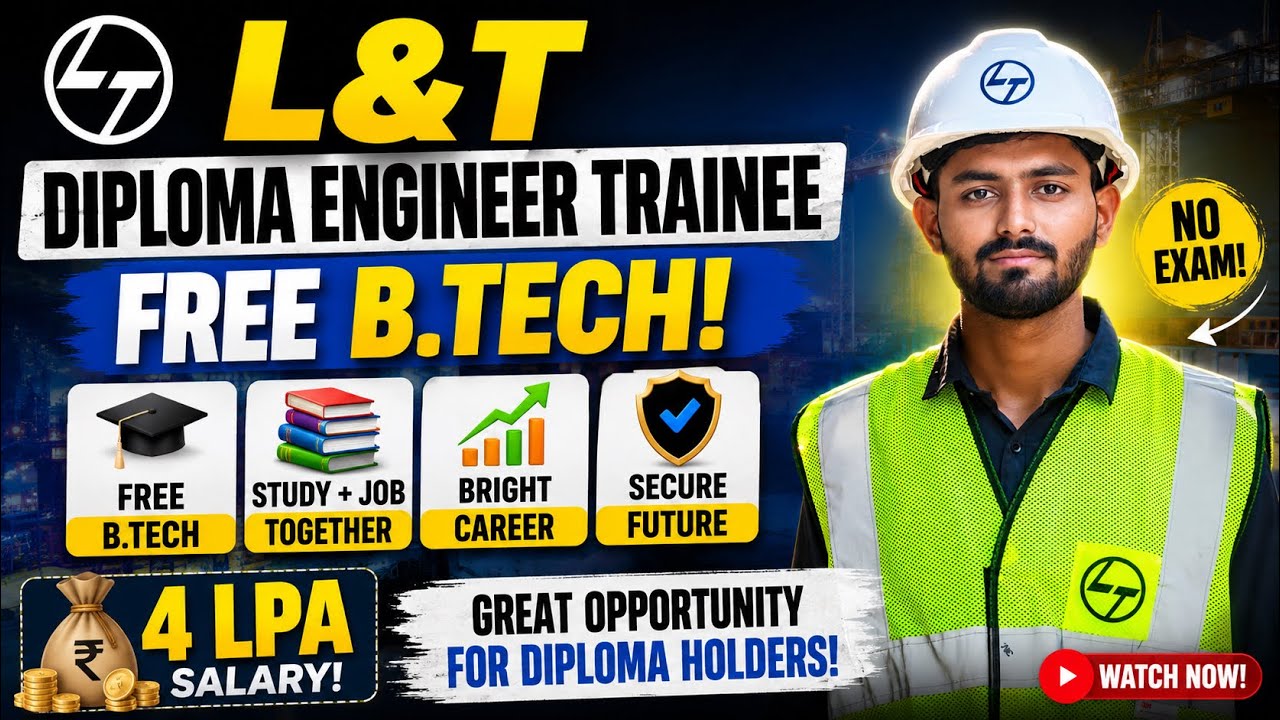 L&T DET 2026 Vacancy | L&T Diploma Jobs 2026 #diplomajobs #job 