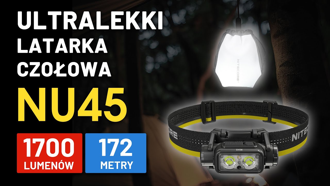 Ultralekka latarka czołowa Nitecore NU45 | Oficjalny przegląd wideo