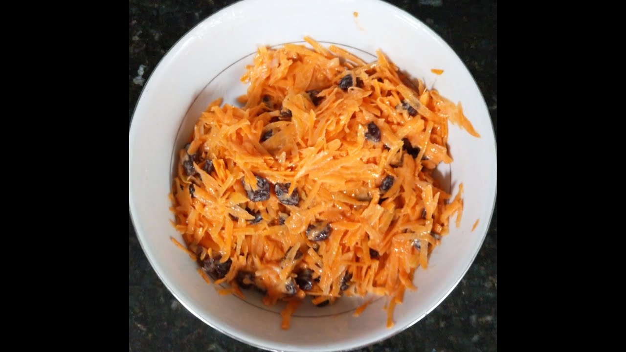 Ensalada de zanahoria con pasas