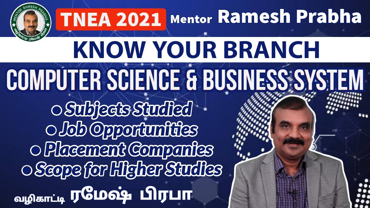 Computer Science & Business System | Know Your Branch | Prof.Dr.T.V.Geetha | Mentor Ramesh Prabha