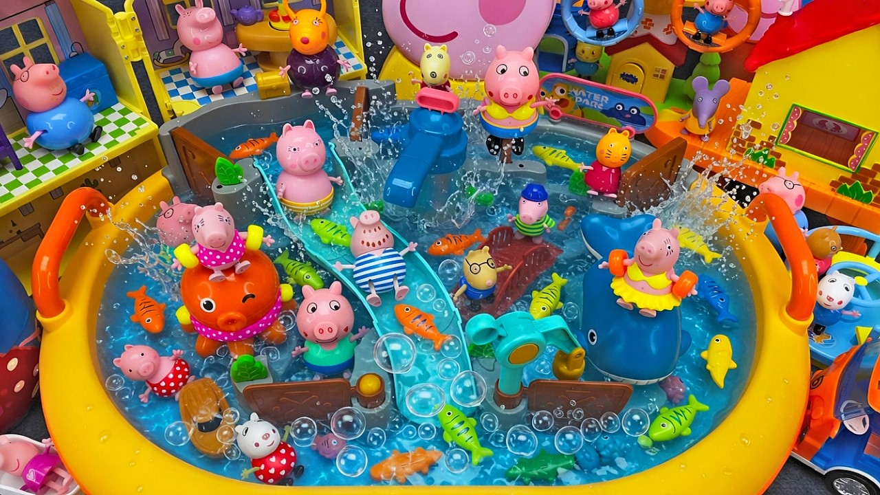 30 Minutes Satisfying with Unboxing PEPPA PIG Splash Fish Pool & Whale Water Playset ASMR Review Toy