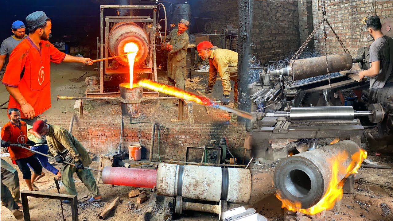 Extreme Process of Manufacturing Flour Mill Machine Roller Shaft Mass and Casting in Factory
