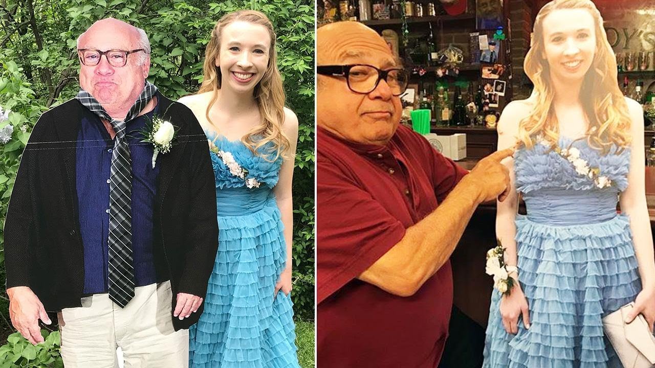 Danny DeVito Poses With Cutout of Teen Who Took Cutout of Him to Prom