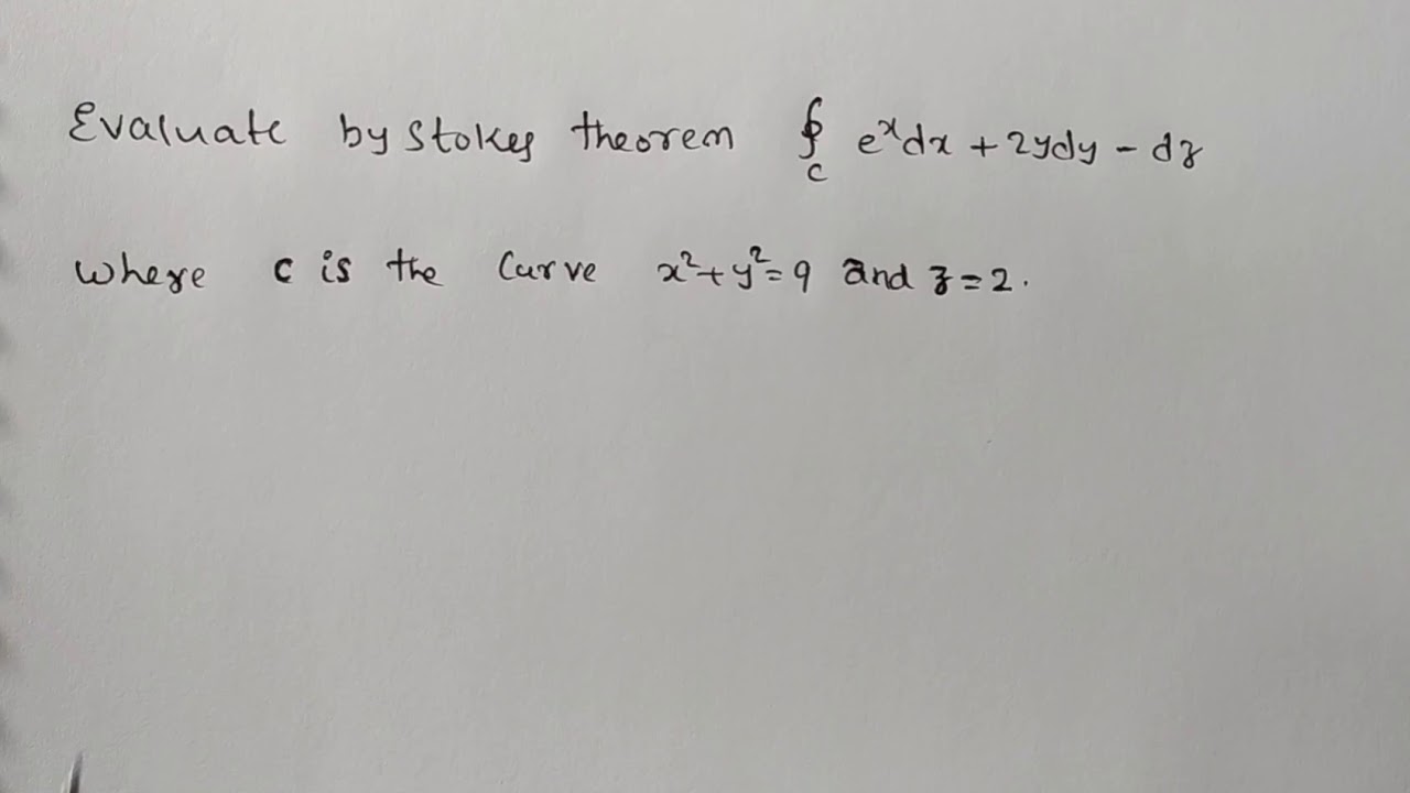 Application of Stokes Theorem  bounded by circle and line/ Using Stokes Theorem Problem