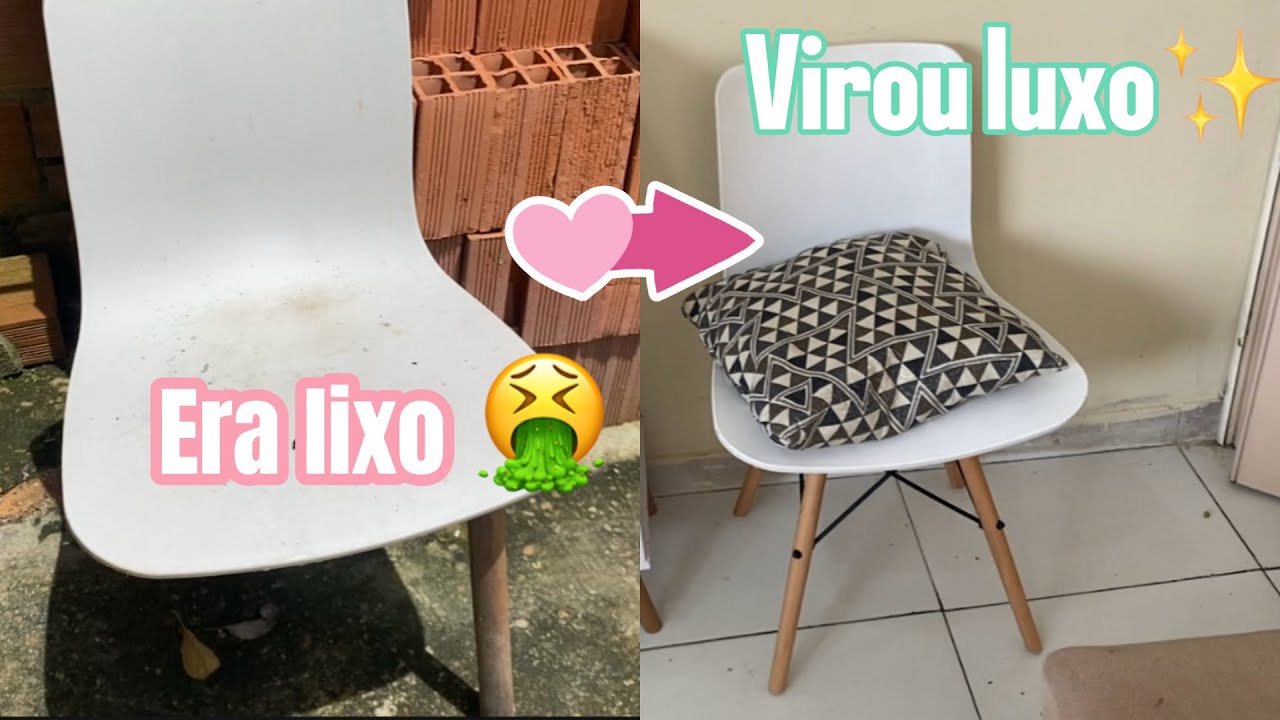 Cadeira achada no lixo e restaurada pro Estudio 🏡, bora la ? 