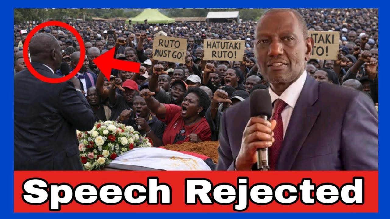 Crowd rejects Ruto's speech at Johana Ngeno Funeral Emuurua dikirr today over lies & Fake promises