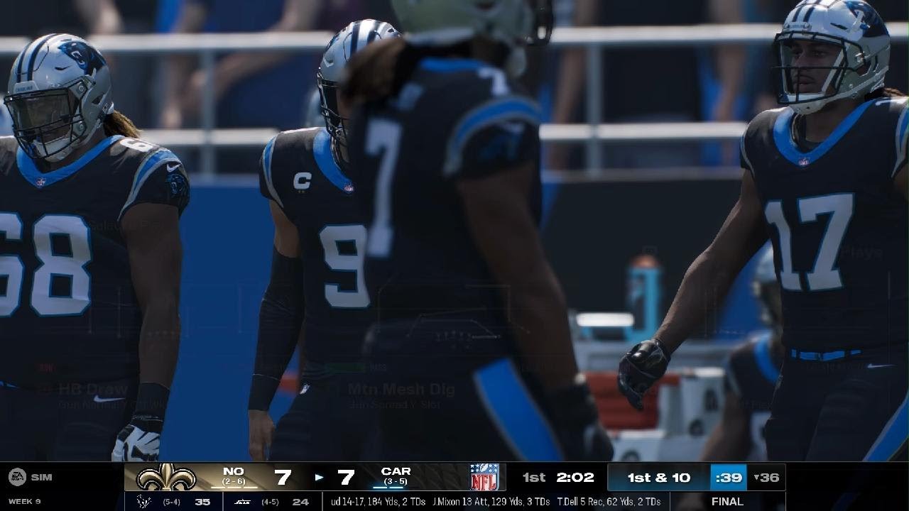 Madden NFL 25_panthers vs saints  week 9 who you got winning