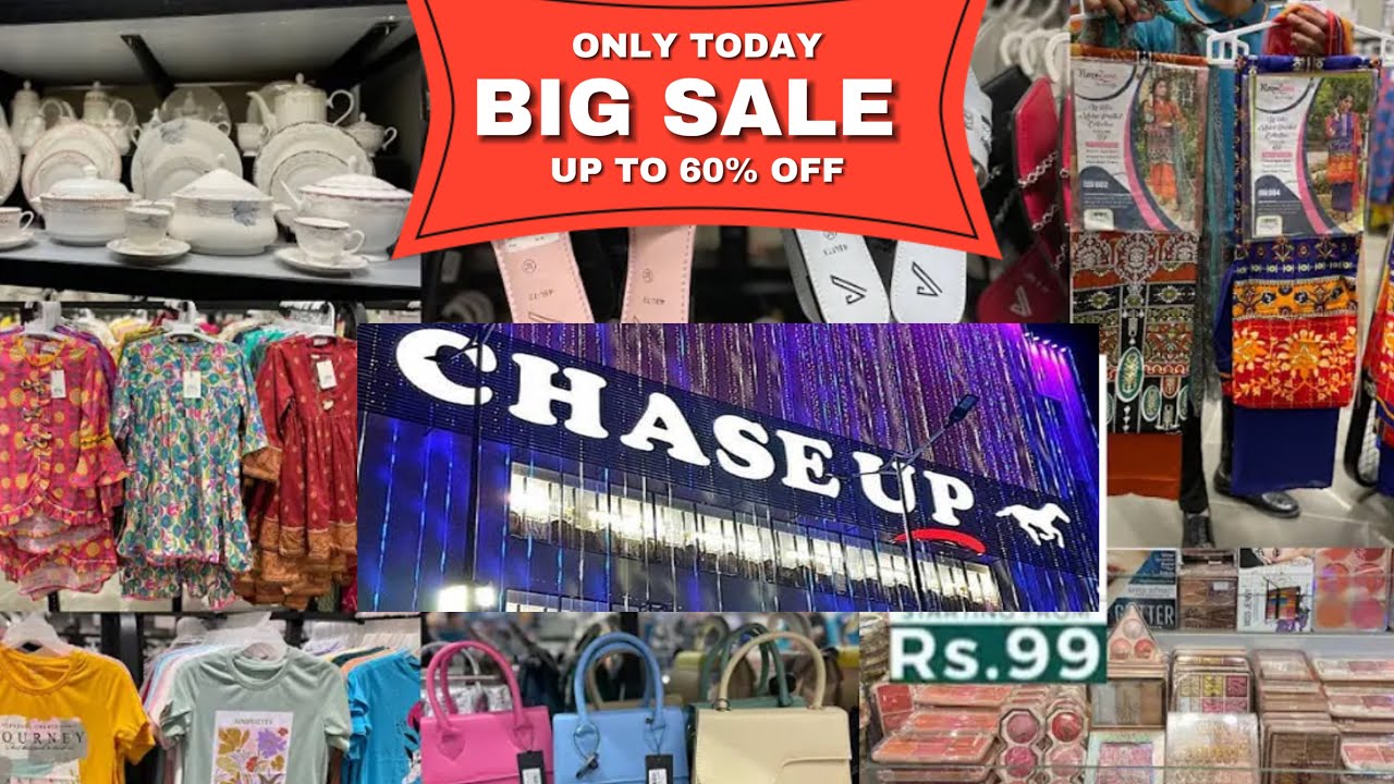 Chase up sale in Karachi 2024|Bags,footwear,jewelry,crockery,makeup,kids clothing Sale