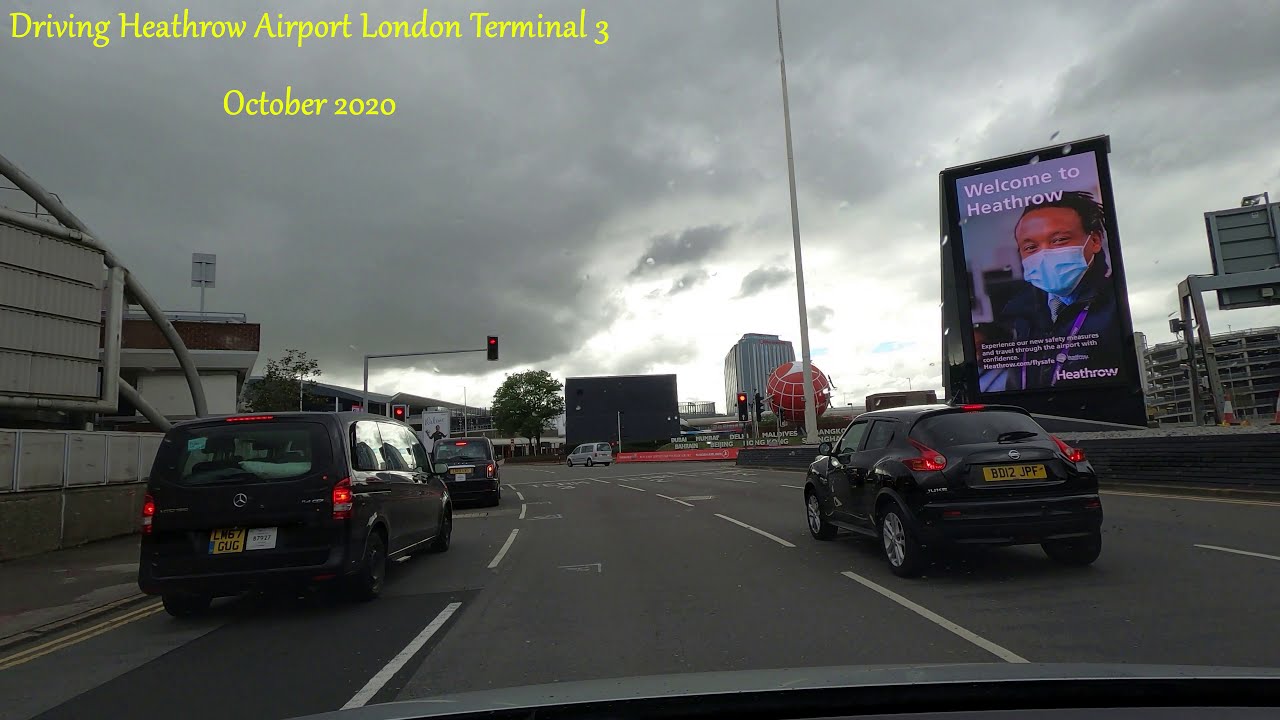UK Driving - Terminal 3 Heathrow Airport London England