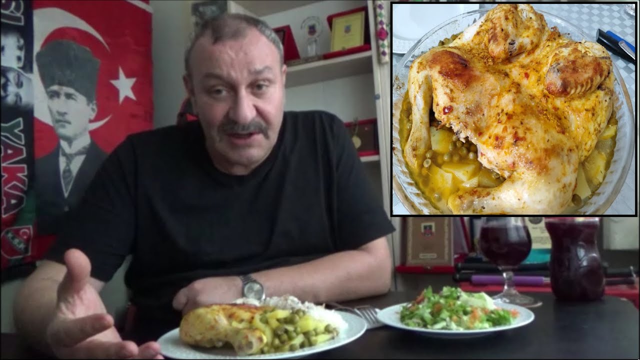 Yılbaşına Özel Soslu Fırında Patatesli-Bezelyeli Tavuk Tarifi ve Tadımı. "Yeni Yıl Mesajım"
