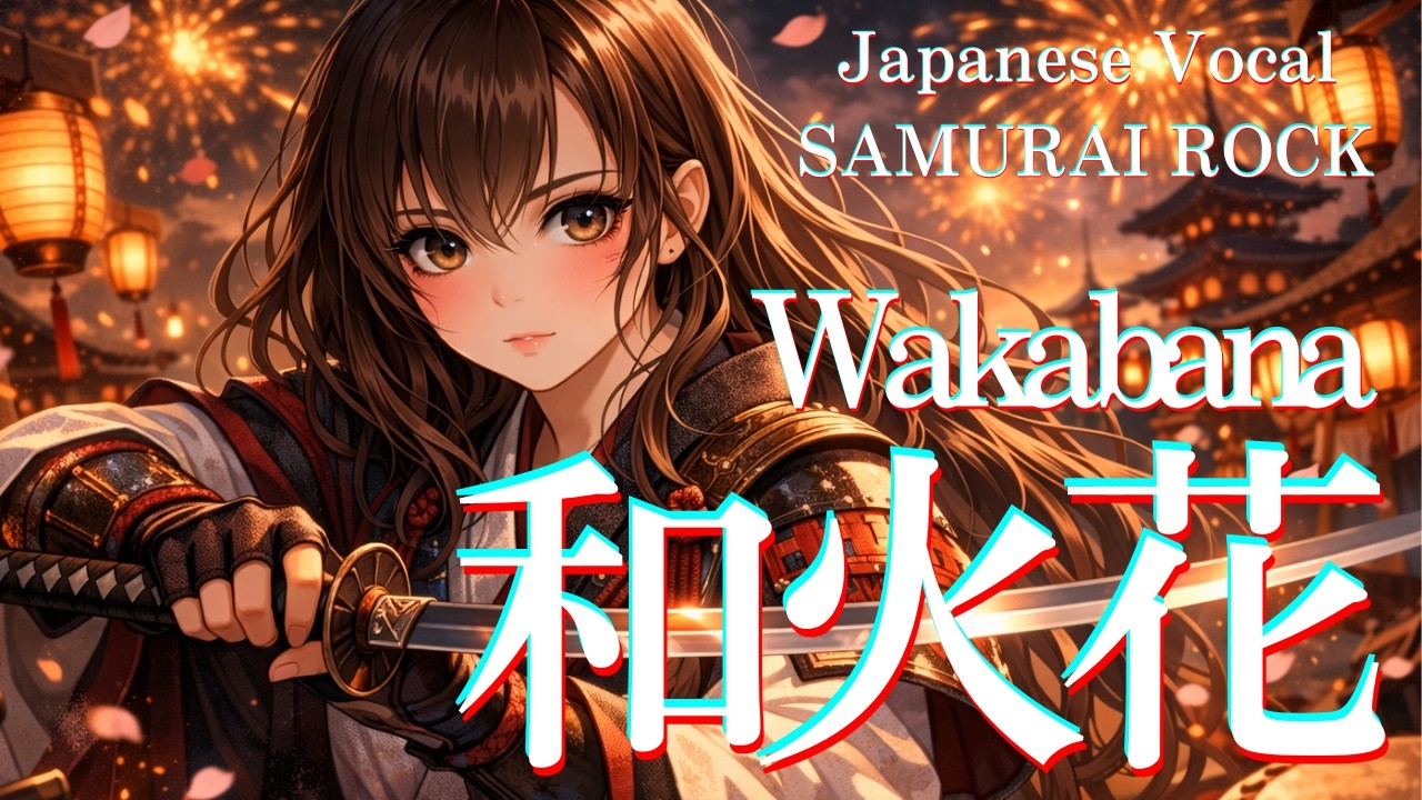 【ボカロ】和火花ーWakabana-  津軽三味線×琴×高速ドラム（女性ボカロ風）#samurairock　 #JapaneseRock　#EpicRock　#FemaleVocal　#JRock