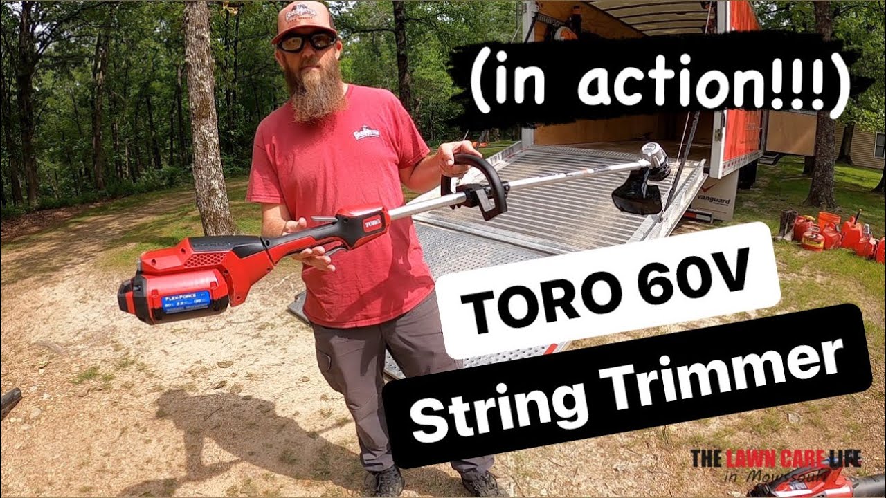 Триммер TORO 60V в действии! Распаковка и краткий обзор (оборудование на аккумуляторе). Послушайте!