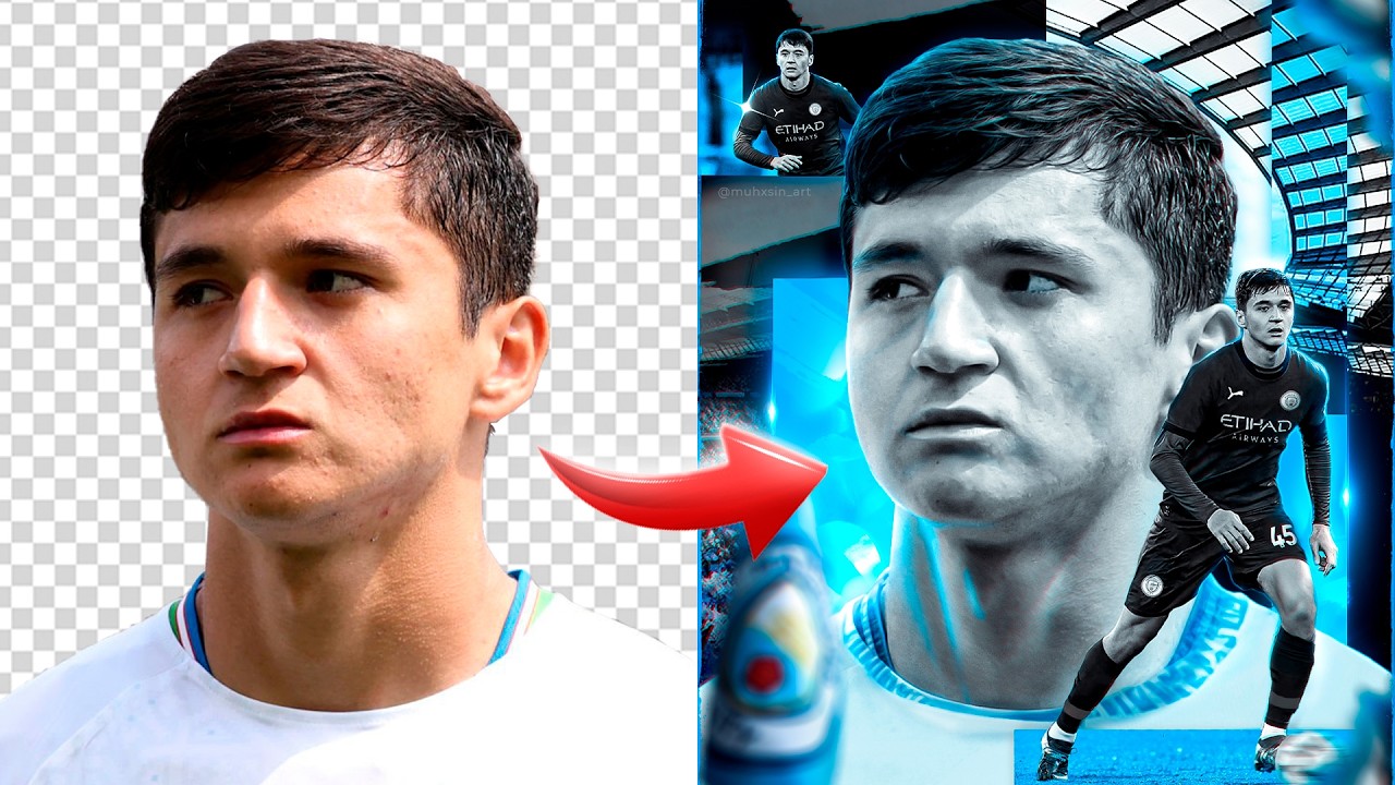 Photoshopda 5 minutda Sport poster tayyorlash