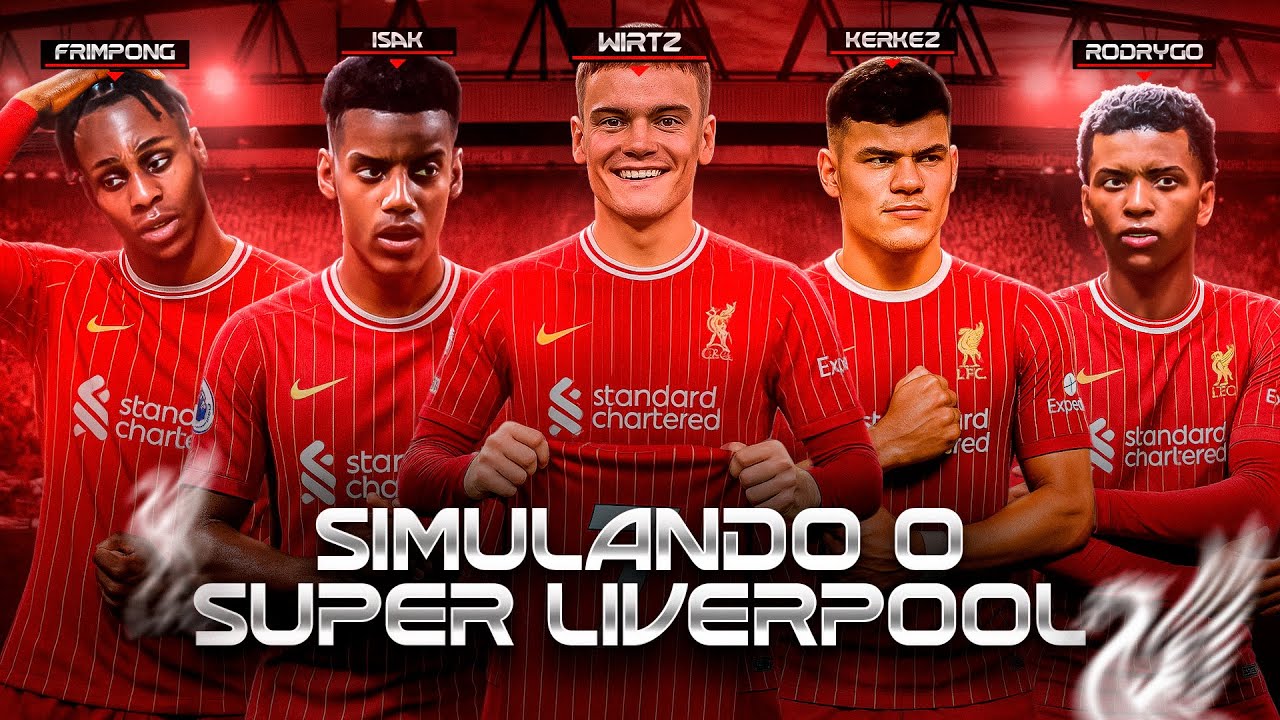EU SIMULEI O NOVO SUPER LIVERPOOL COM TODAS AS CONTRATAÇÕES!! FC 25