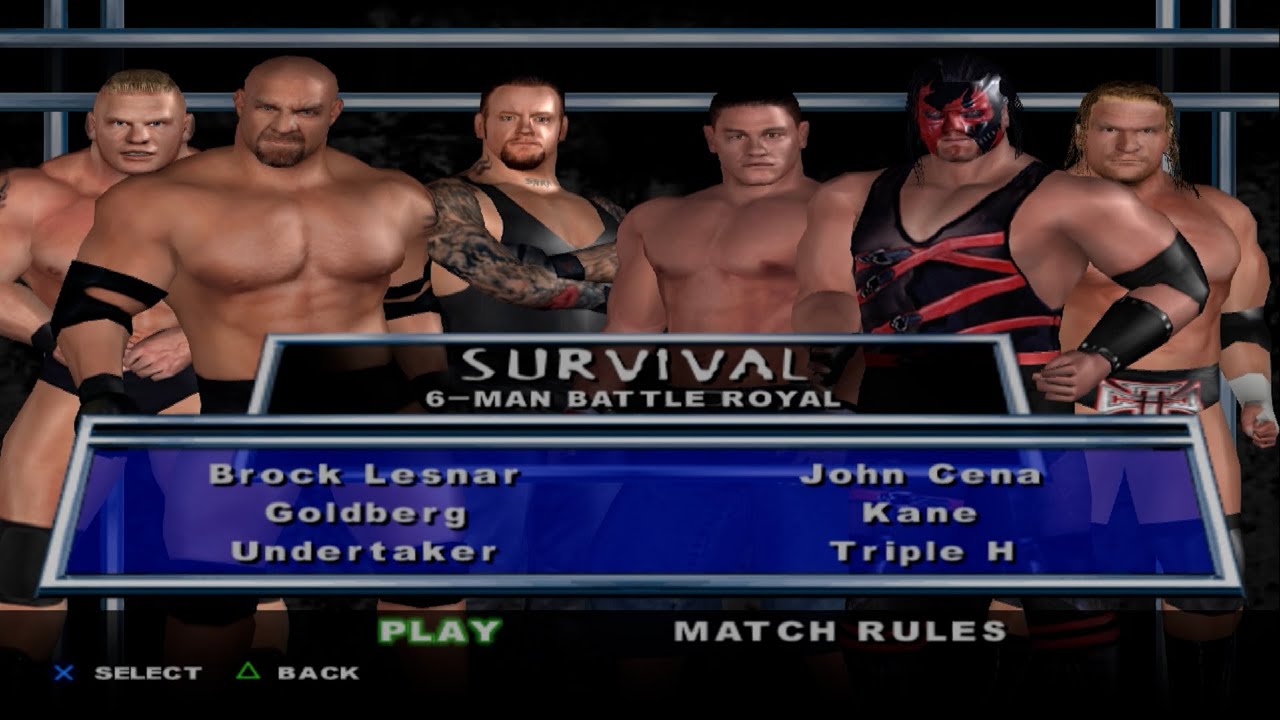 WWE SmackDown! HCTP - Brock Lesnar,Goldberg,Undertaker,JohnCena,Kane,TripleH (SURVIVAL)