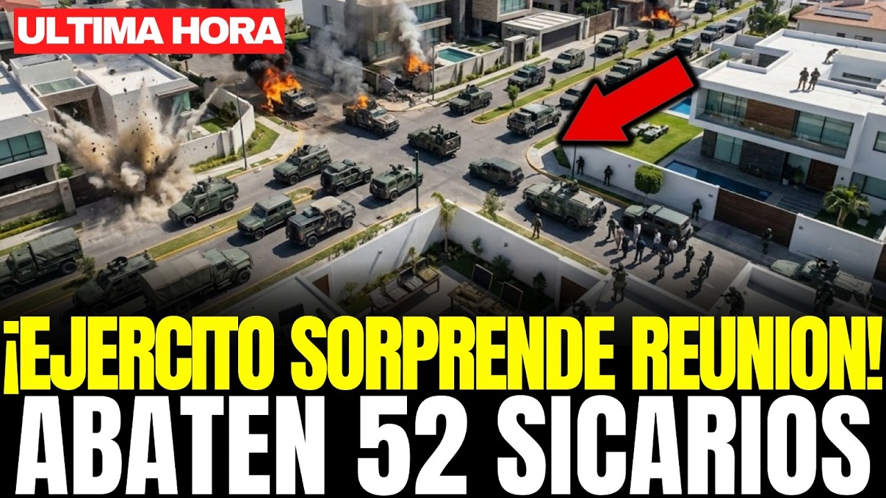 EJÉRCITO SORPRENDE REUNIÓN SECRETA y ABATE 52 SICARIOS en ZONA RESIDENCIAL