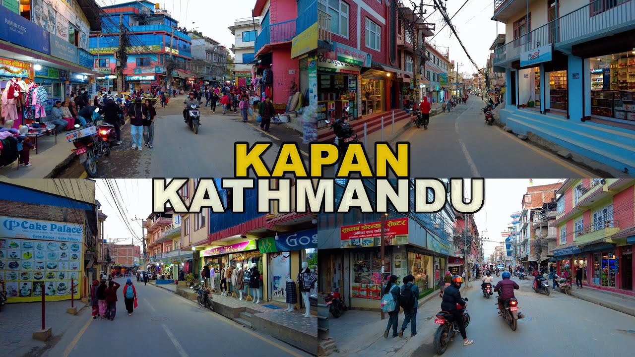 KATHMANDU City Evening Ride in KAPAN Area 🇳🇵 - 4K LIVE Chabahil Chowk to Milan Chowk 2023