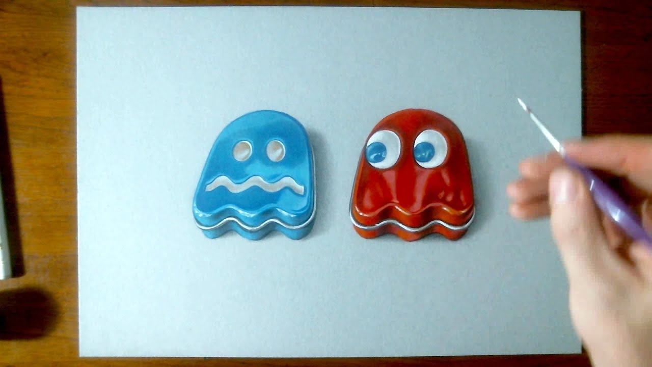 Pac-Man Ghosts Speed Drawing