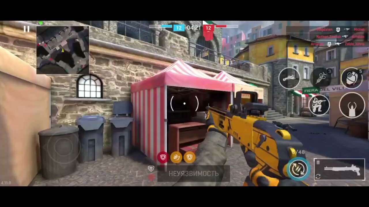 Геймплей игры Warface Go мясорубка на карте Италия
