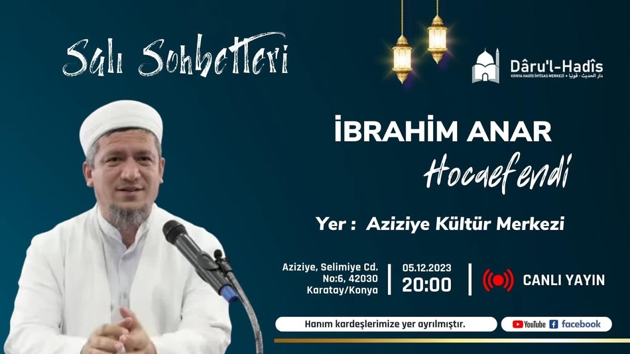 Salı Sohbeti | İbrahim Anar Hoca | Canlı Yayını