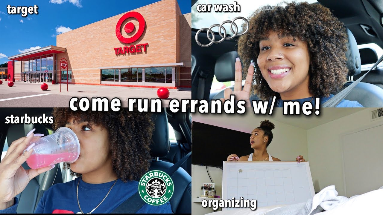 VLOG: Come Run ERRANDS with me! target, starbucks, car wash, organize