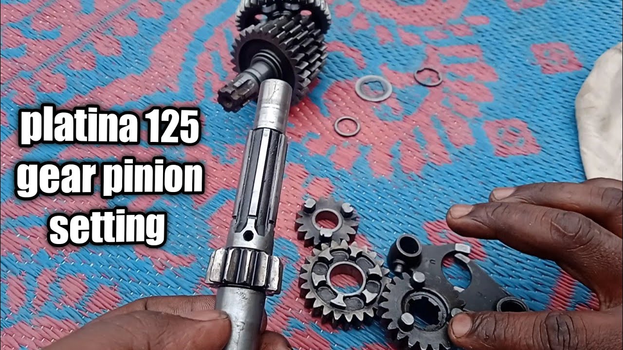 platina 125 gear pinion setting  platina gear shaft fitting
