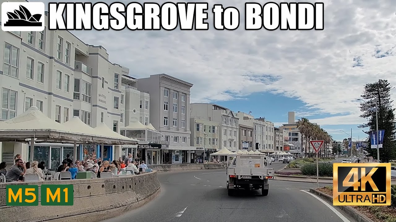 4K Sydney drive: Kingsgrove to Bondi Beach via M5 & M1