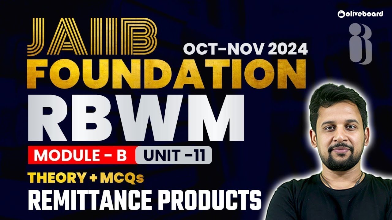 JAIIB RBWM Module B Unit 11 | JAIIB RBWM |Theory + MCQs| JAIIB Oct 2024 |JAIIB Exam Preparation 2024