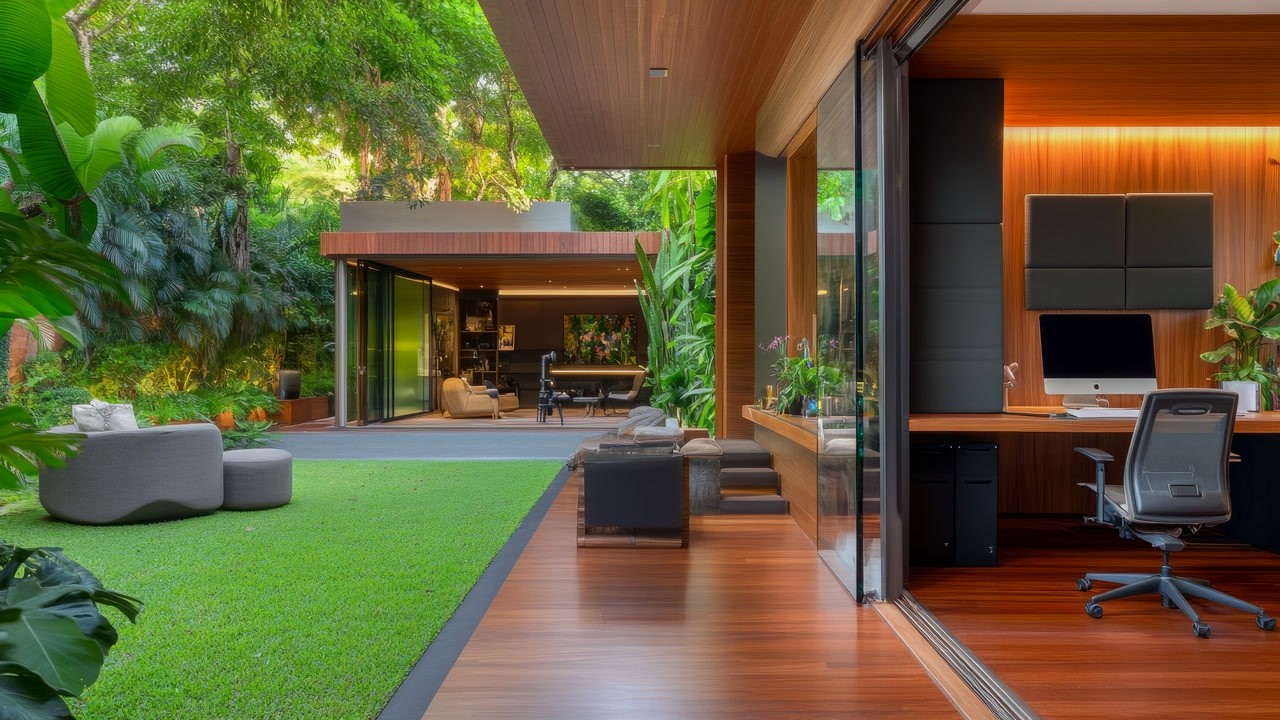 L-Shaped Single Story Luxury House Design Secrets for Zero Divider Indoor Courtyard Living