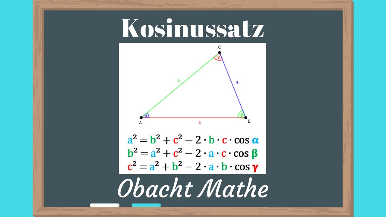 Kosinussatz mit Herleitung | ganz einfach erklärt | Trigonometrie | ObachtMathe