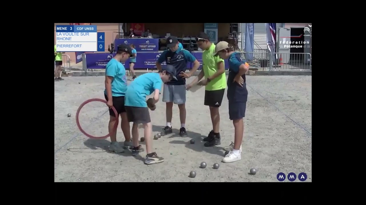 PETANQUE CHAMPIONSHIP OF FRANCE UNSS 2024,  LA VOULTE SUR RHONE vs PIERREFORT