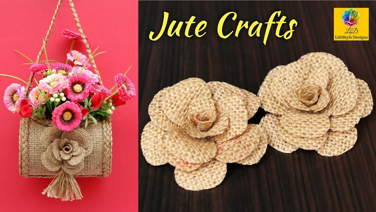 DIY Jute Home Decor/ Jute Craft Decoration Design Idea/ Home Decoration Design/ Jute Handmade Flower