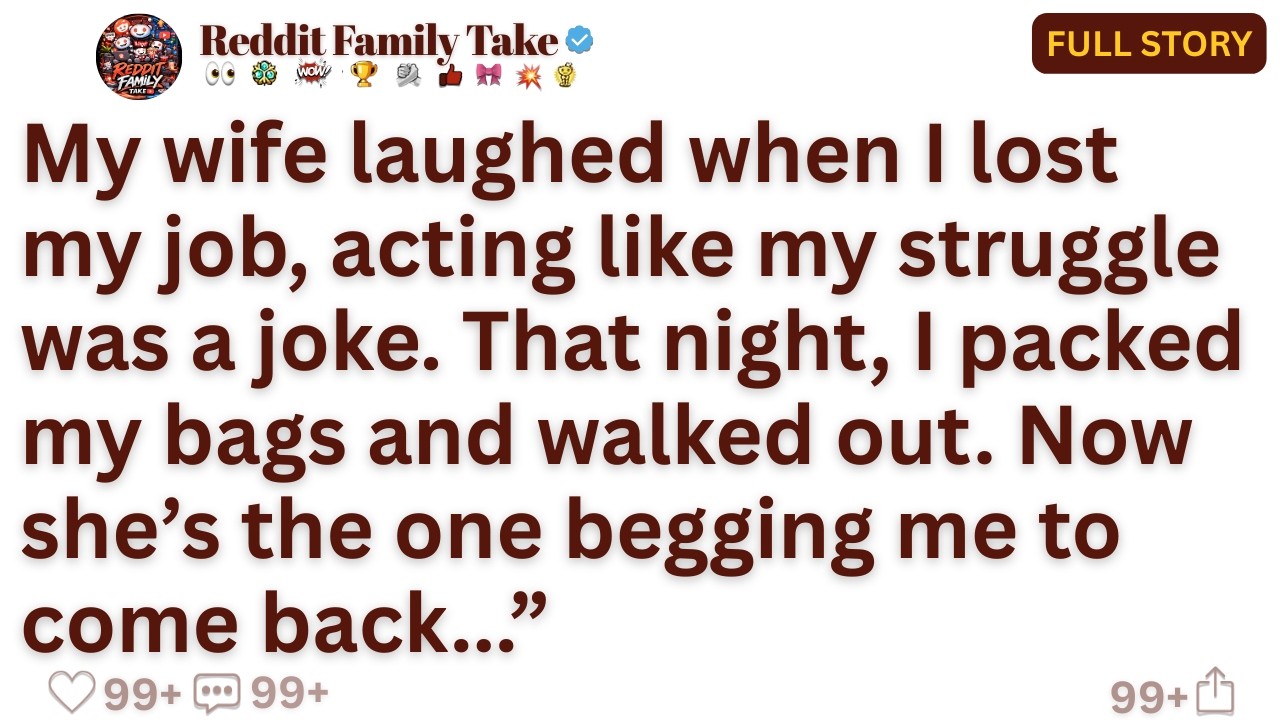 My wife laughed when I lost my job, acting like my struggle was a joke. That night, I packed my...