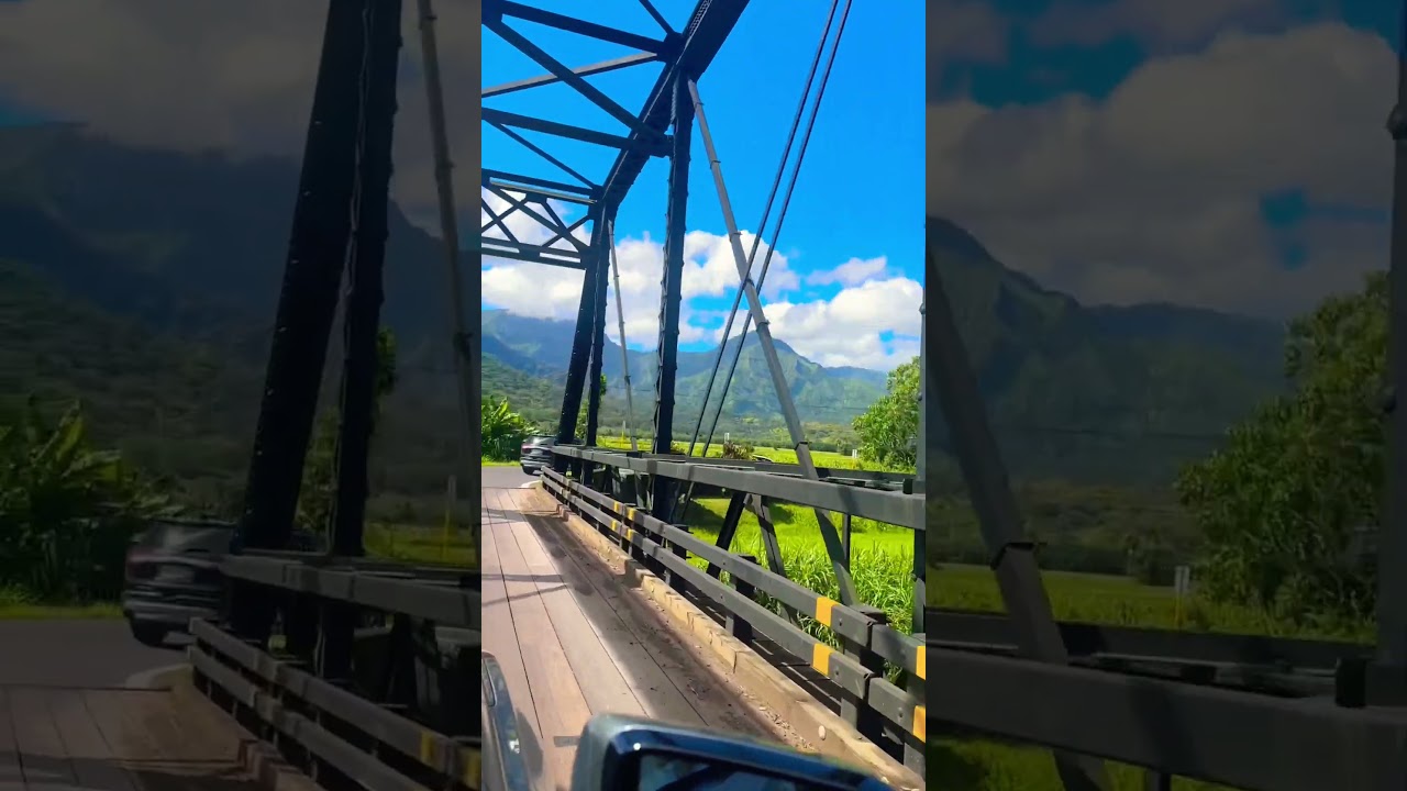 Hanalei bridge Kauai #travel #mountains #hawaii #hanaleibay #nature #kauai #scenery #bridges