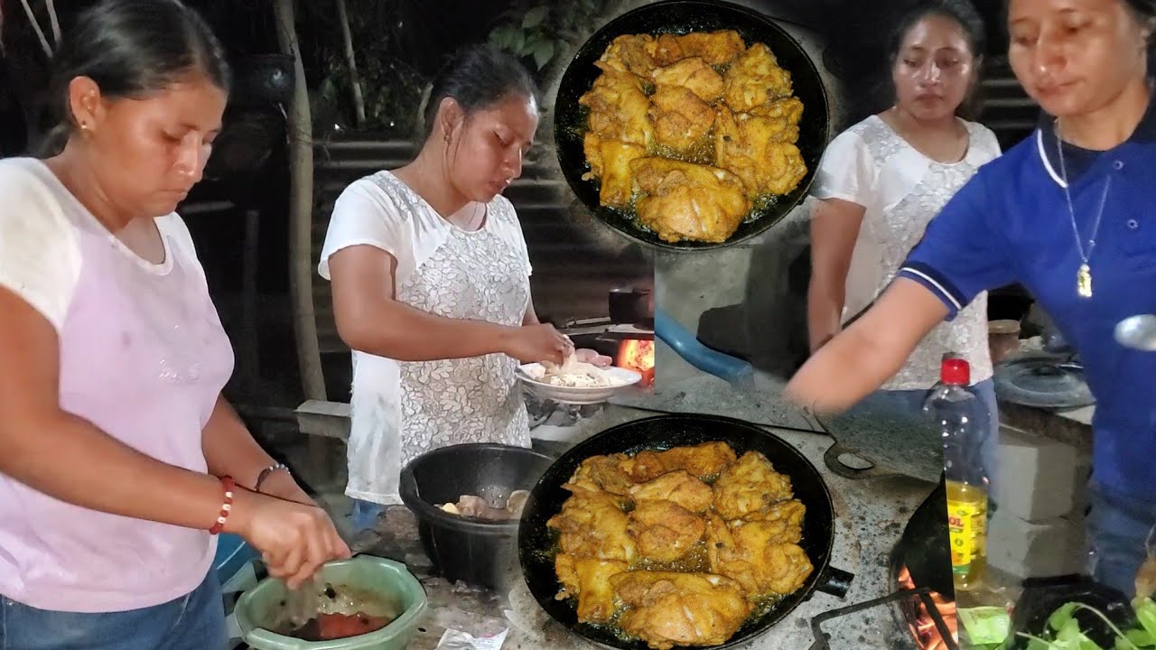 Mi papa se yevo apasiar ami mama solo anosotros nos toco cosinar pollo 🐔frito 🤯😫
