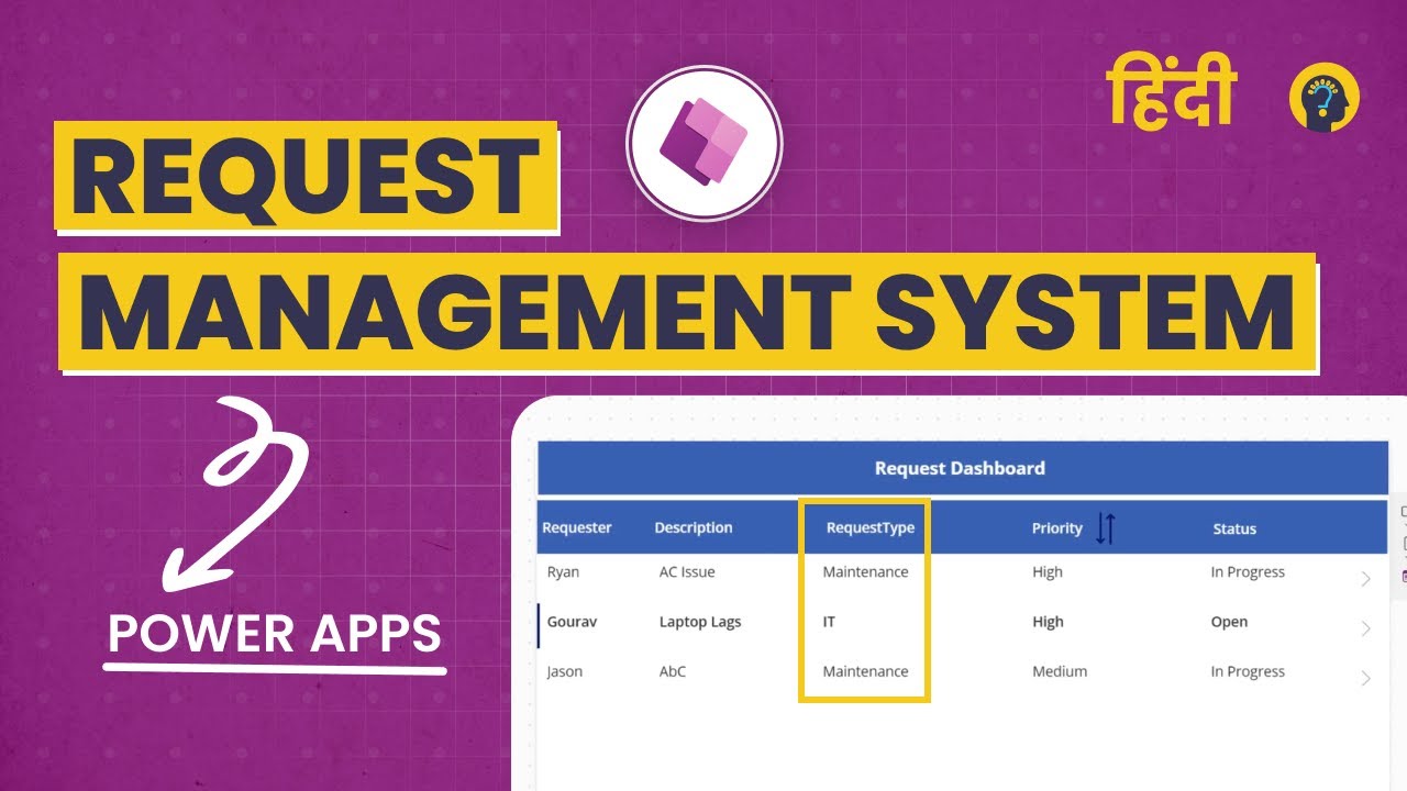 Power Apps in Hindi | Request Management System Made Easy with SharePoint + Power Automate
